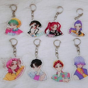 KPop Demon Hunters Keyring | Bag Charm Keychain | Mira Rumi Zoey Jinu | Scratch Resistance