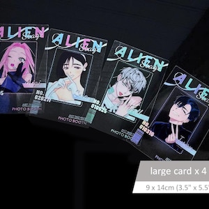 Set di 4 carte trasparenti ALIEN STAGE di grandi dimensioni
