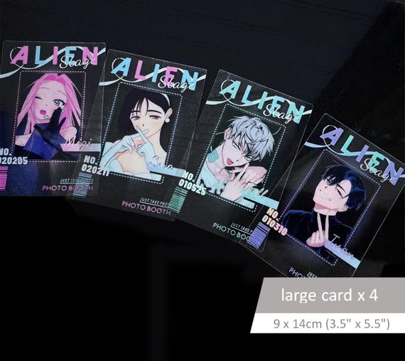 Alien Stage Card Set | Set of 4 Large PVC Photo Cards Photocard - Etsy