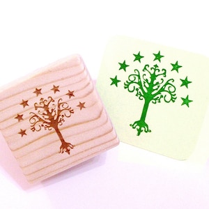 The White Tree of Gondor Wood Mounted Rubber Stamp