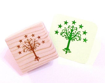 The White Tree of Gondor Wood Mounted Rubber Stamp