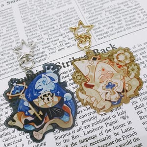 Shadow Milk Cookie & Pure Vanilla Cookie Keychain Acrylic Charm (set of 2) , Keyring Bag Charm [Good news : we will pay US tariffs]