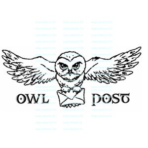 Owl Post Rubber Stamp