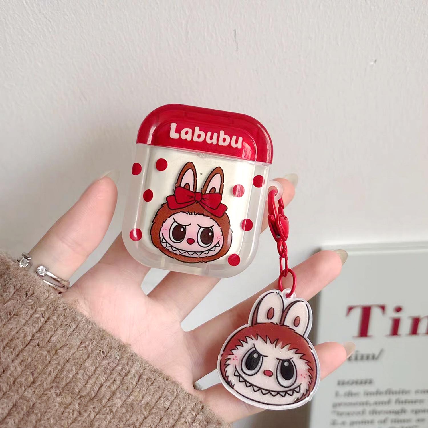 LABUBU the Monsters Soft Silicone Cover Case for Airpods 1 2