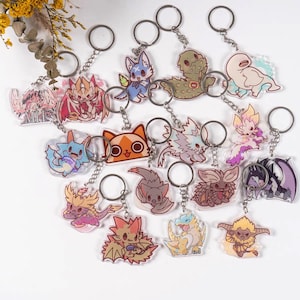 Monster Hunter Keyring Acrylic Charm | Scratch Resistance Key Chain [Good news : we will pay US tariffs]