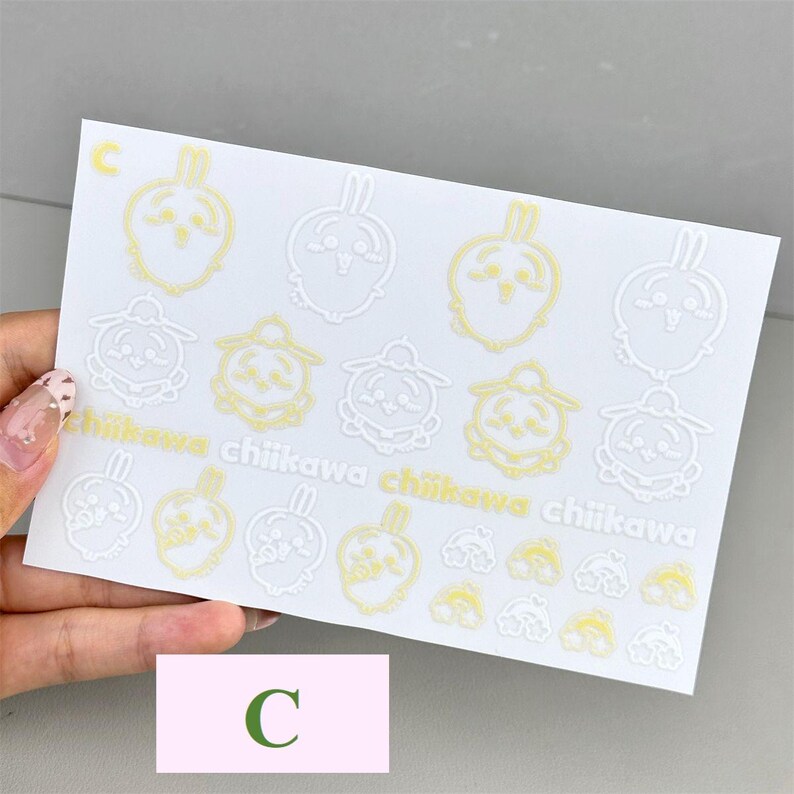 Chiikawa Decal Sticker , UV DTF Transfer Stickers ( 2 , 3 , 6 Pcs ) for ...
