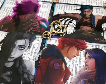 ARCANE BAG CHARM Powder Jinx , Violet Vi , Caitlyn Keychain Keyring