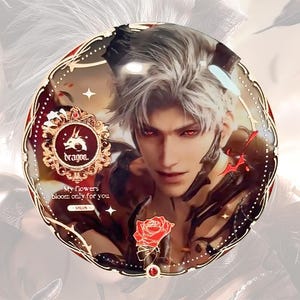 SYLUS Flashy Pin Back Button: Love and Deepspace Inspired (75mm)