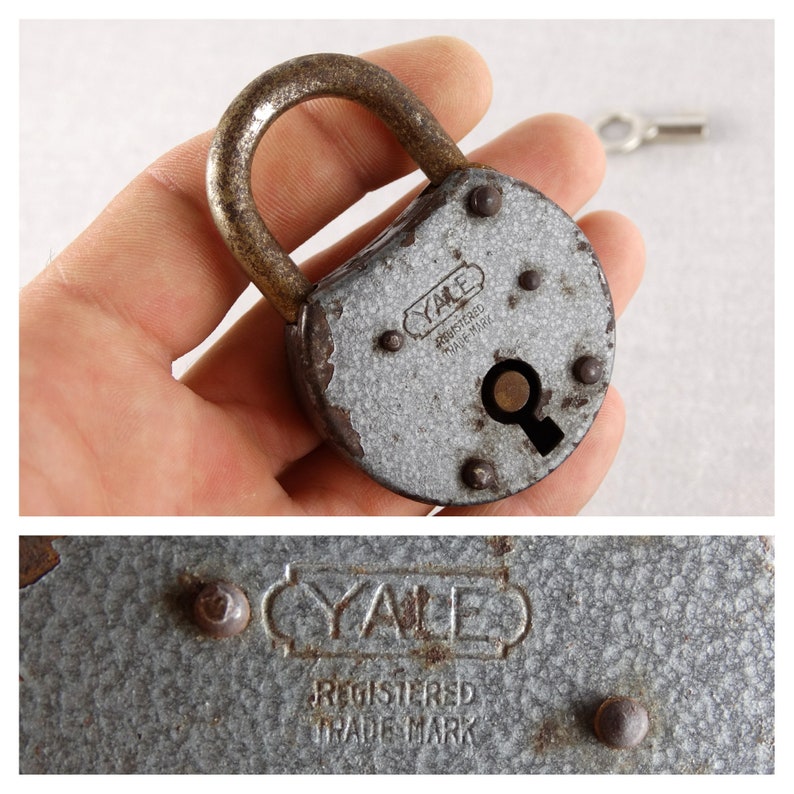 Yale Padlock Round Padlock Working Padlock Lock With Keys Etsy