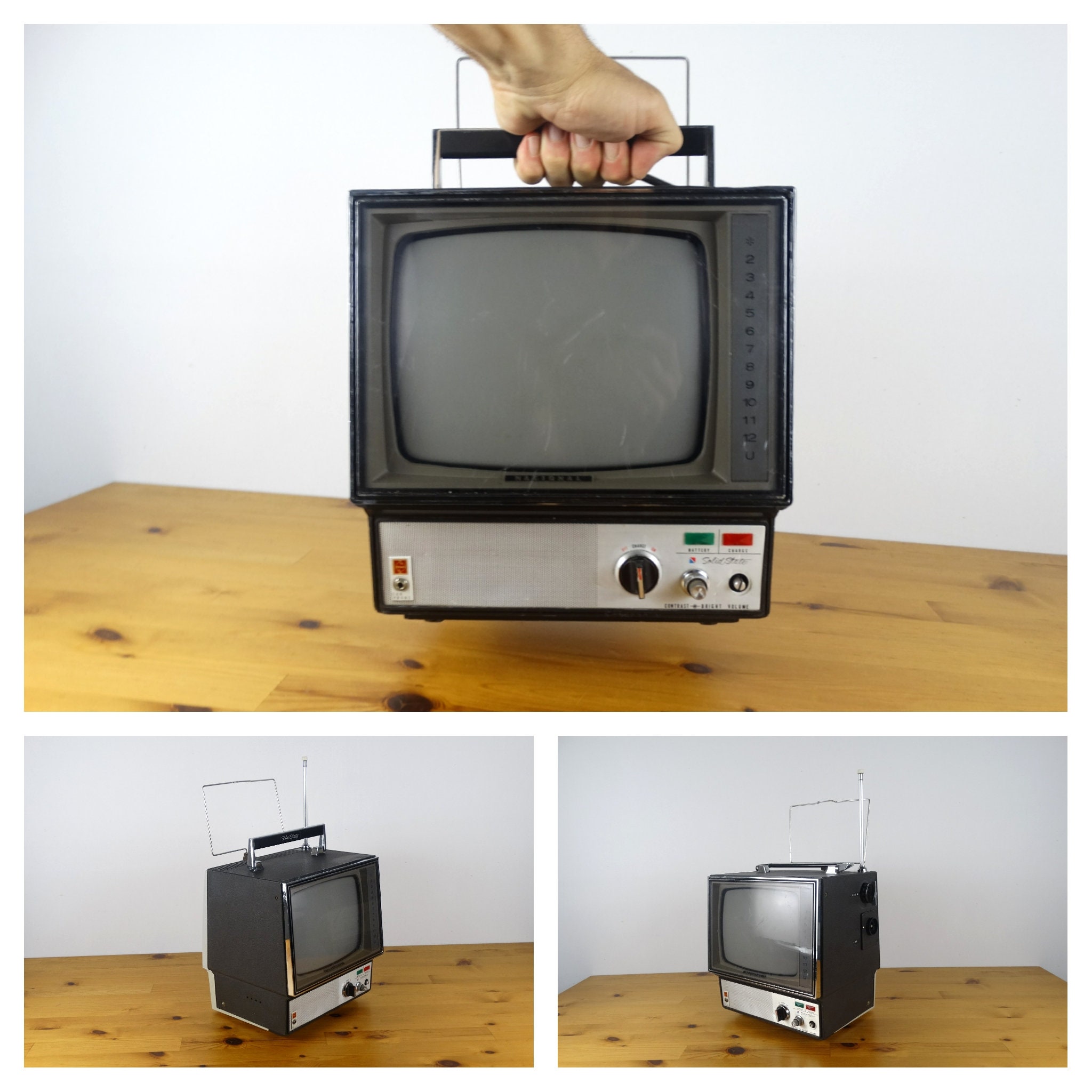 Vintage Small TV Unit Made in Lithuania 1960s