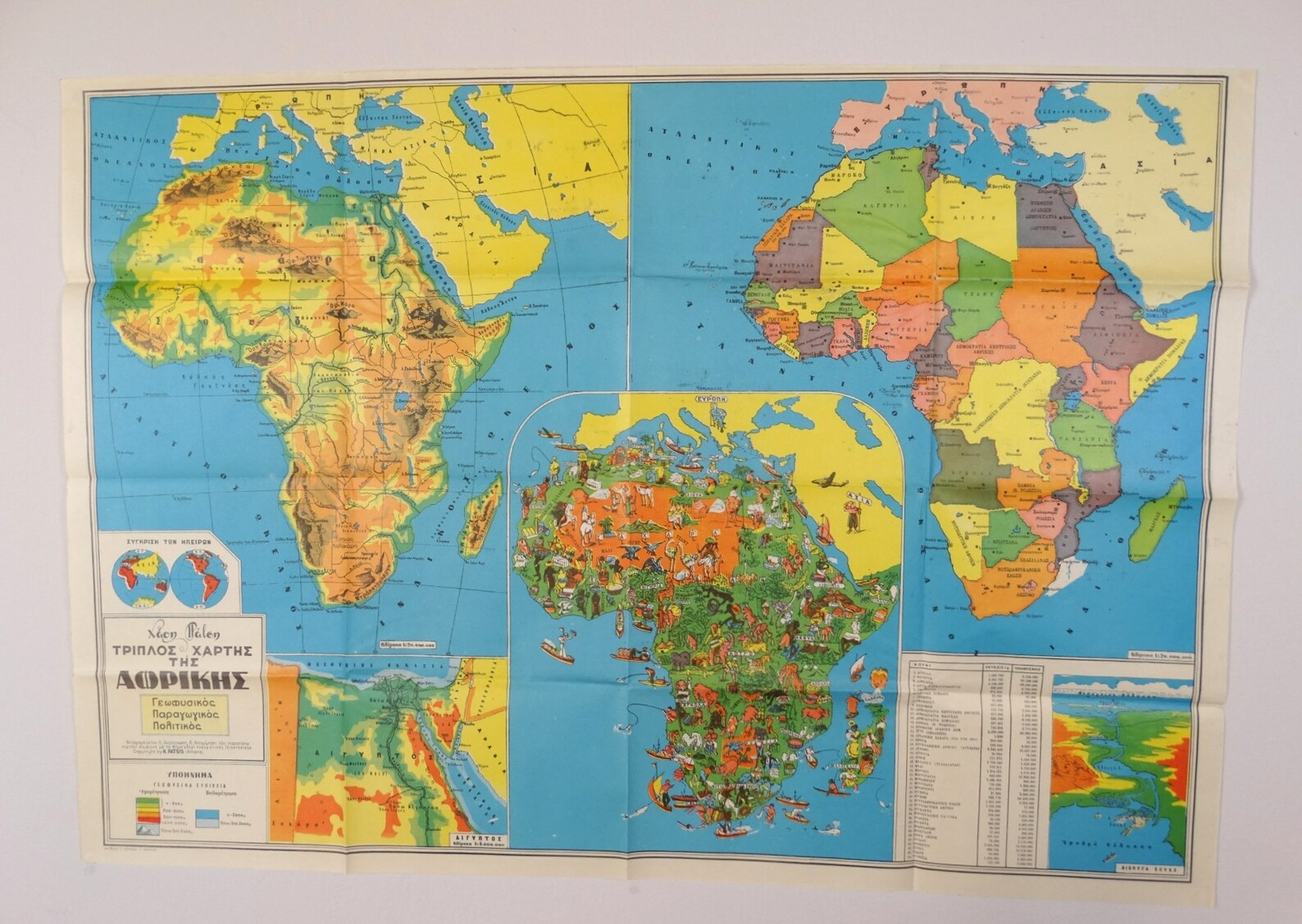 Africa Poster Chart, African Chart, Old Chart, African Geography Poster ...