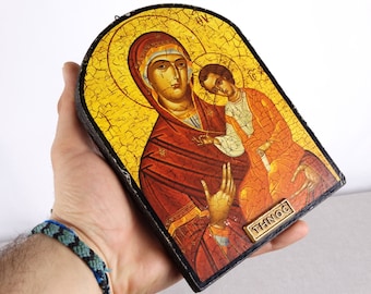 Virgin Mary Icon, Jesus Christ, Religious Art, Orthodox Icon, Orthodox Art, Religious Print, Religious Icon, Catholic Art, Religious Gift