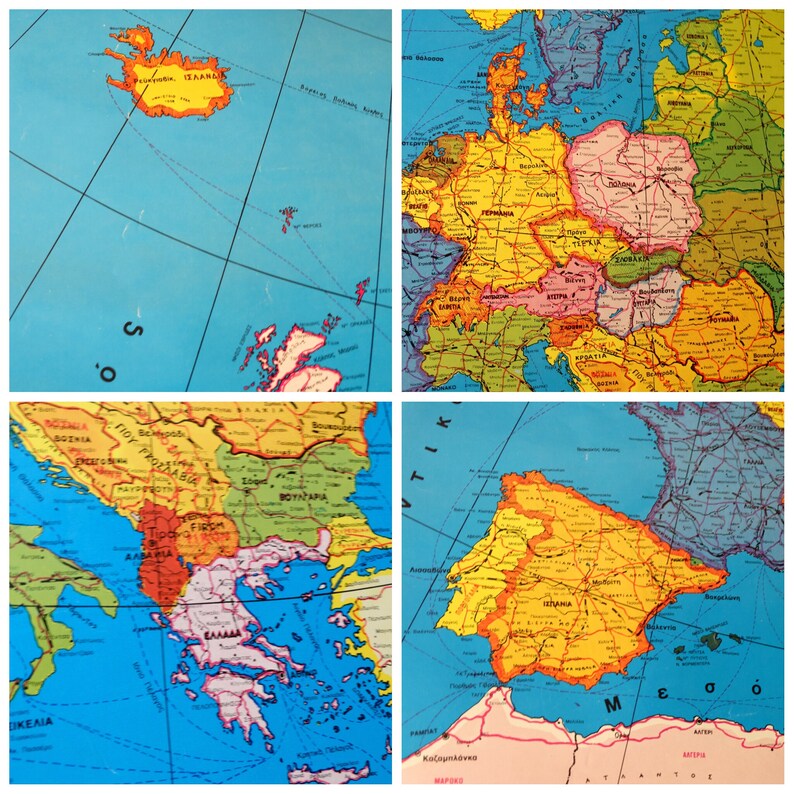 Political Chart of Europe, Geography School Map, Chart of Europe ...