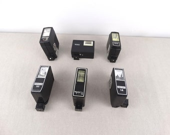 Vintage Flashes Lot, Rollei E 15b, Revuetron 14, Pentor 14, Electronic Flash, Camera Accessories, Camera Flash Parts, Photographer Gift