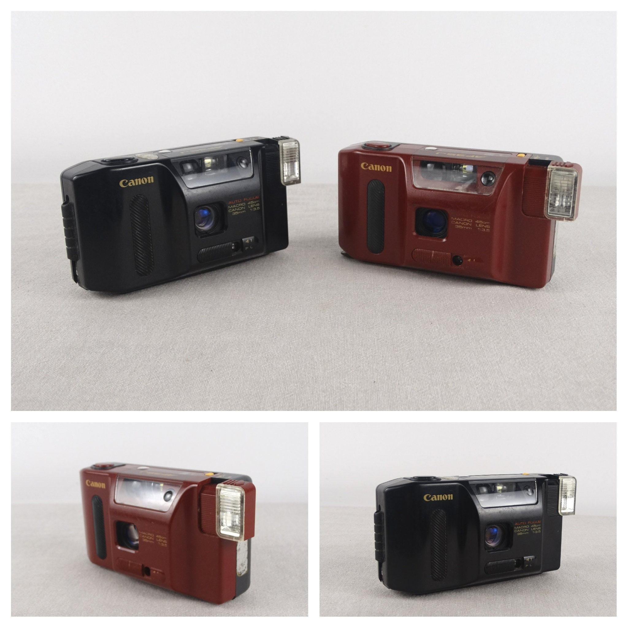 1985, Canon AF35J Cameras for Parts, Vintage Canon Sprint Camera