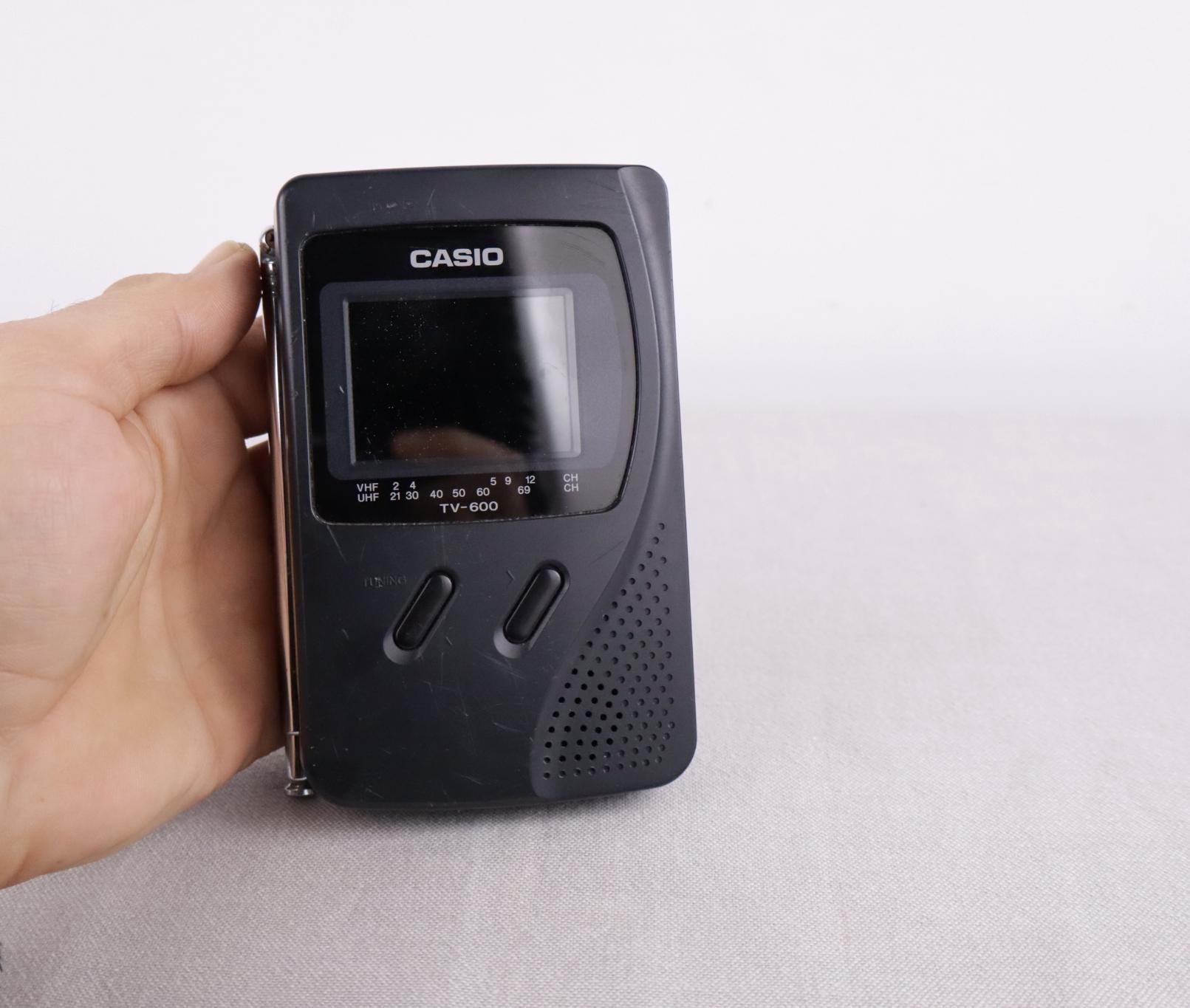 1990s, Casio TV-600N for Parts, Retro Portable TV, Vintage Analog