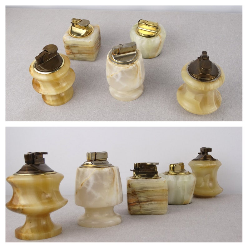 Onyx Table Lighters Brass Lighter Cigar Lighter Marble Etsy UK