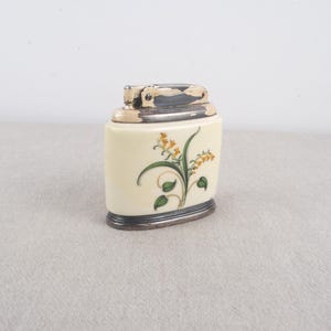 Ronson Minerva Lighter, Porcelain Table Lighter, Ronson Table Lighter, Vintage Desk Lighter, Petrol Lighter, Office Lighter, Old Lighter