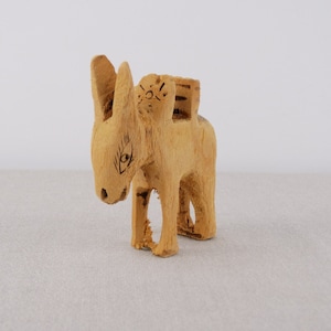 Hölzerne Esel Figur, handgeschnitzte Esel Skulptur, Esel Statue, Esel Kunst, Holz Tier Miniatur, Esel Dekor, Esel Miniatur,
