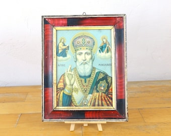 Saint Nicholas, Religious Icon, Catholic Icon, Religious Art, Catholic Wall Decor, Greek Icon, Russian Icon, Religious Gift, Orthodox Icon