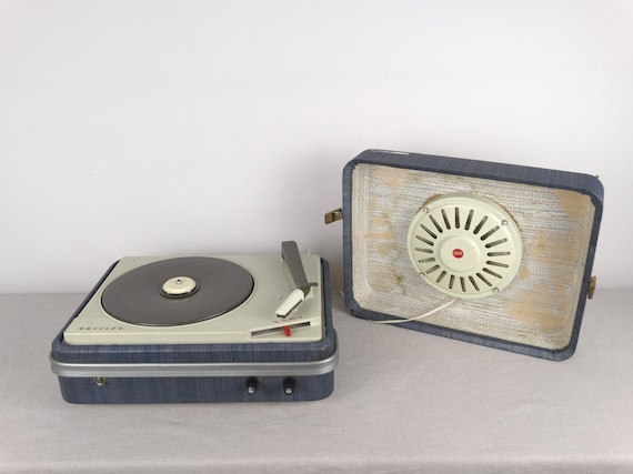 Vintage Philips AG2026 90G Record Player, Suitcase Record Player