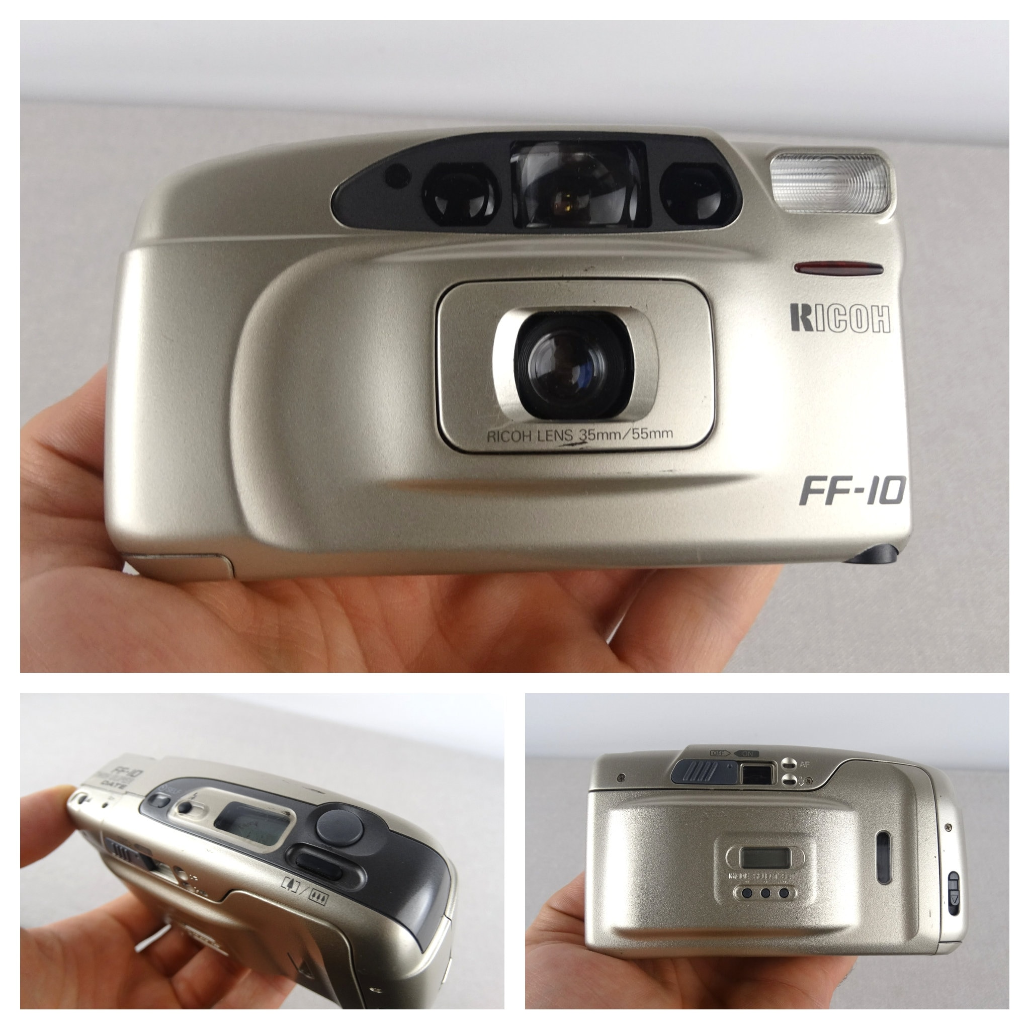 1994, Ricoh FF 10 Twin Super Date Camera for Parts, Vintage Ricoh