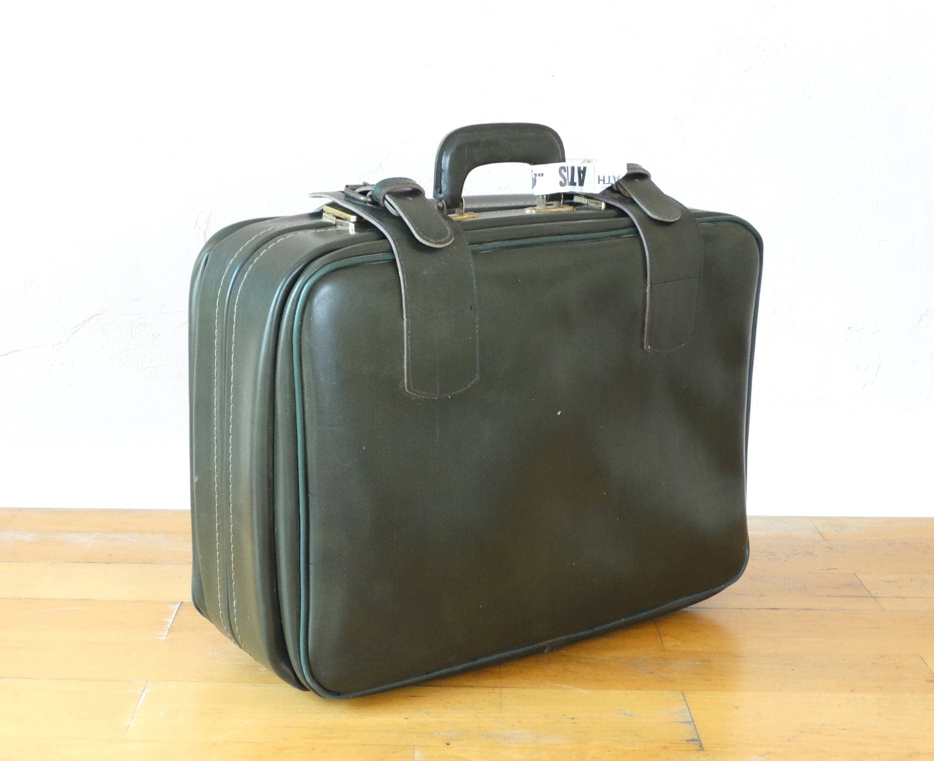 Green Military Suitcase Army Suitcase Leather Valise Green Etsy