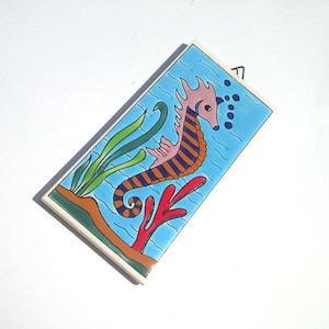 Retro Ceramic, Ceramic Art Decor, Greek Ceramic Tile, Ceramic Wall Art, Blue Ceramic, Ceramic Wall Tile, Ceramic Wall Hanging, Wall Decor