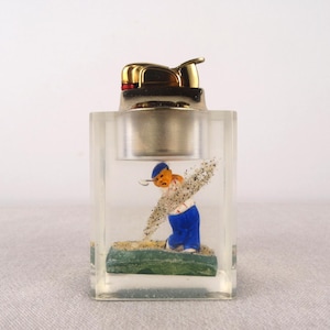 1950, Evans Lucite Table Lighter, Brass Evans Lighter, Vintage Table Lighter, Evans Spitfire Lighter, Working Table Lighter, Desk Lighter