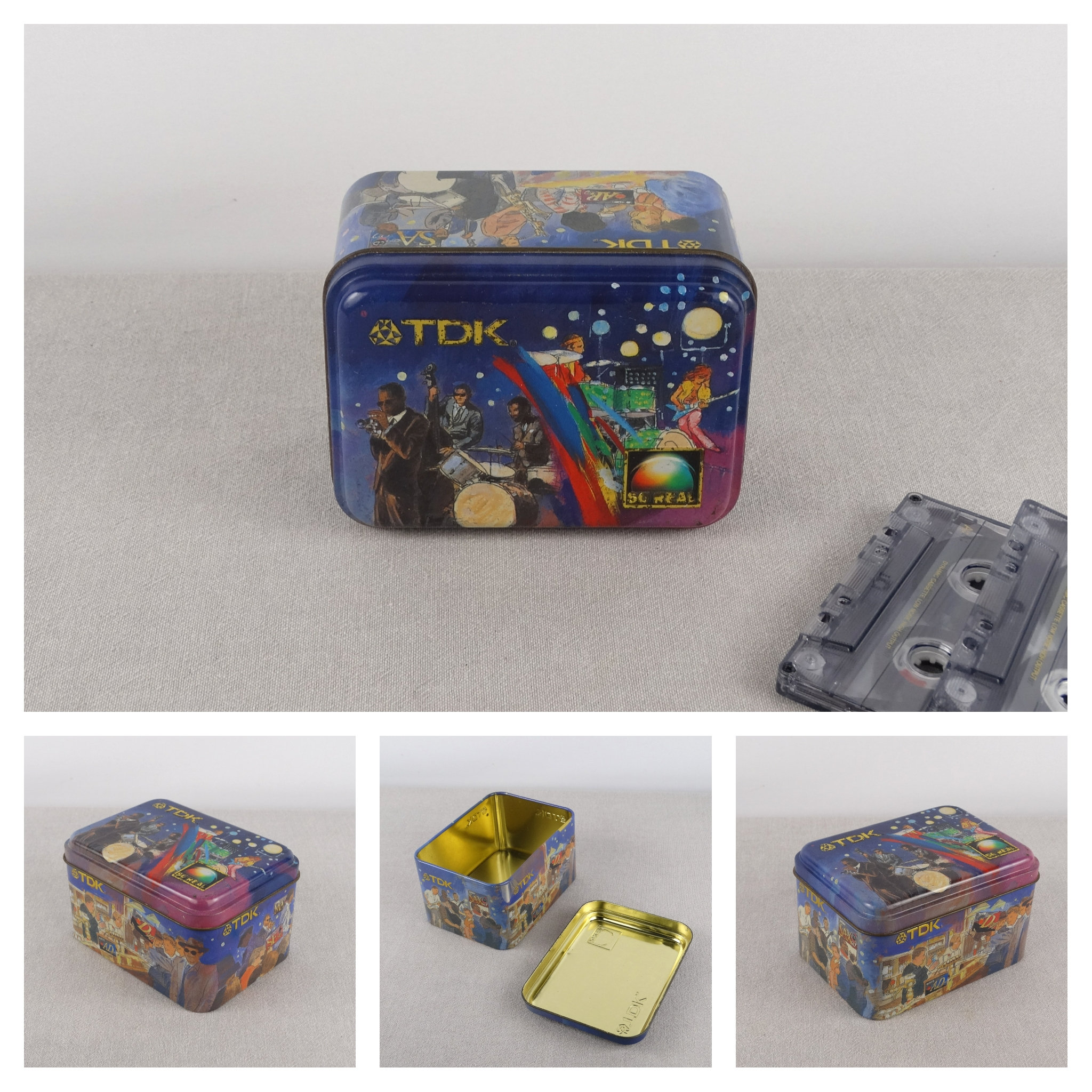 Vintage TDK Tape Storage Box, Cassette Holder, Tape Box