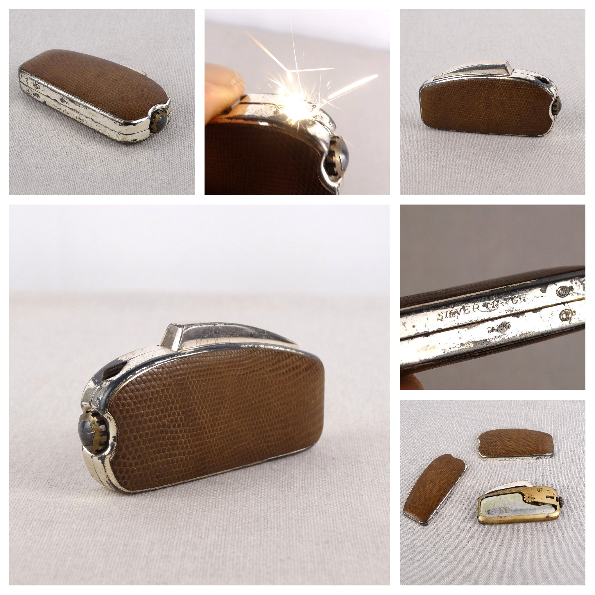 Silver Match Paquebot Vintage Silver Match Lighter Leather Etsy Silver Match Paquebot Vintage Silver Match Lighter Leather Etsy
