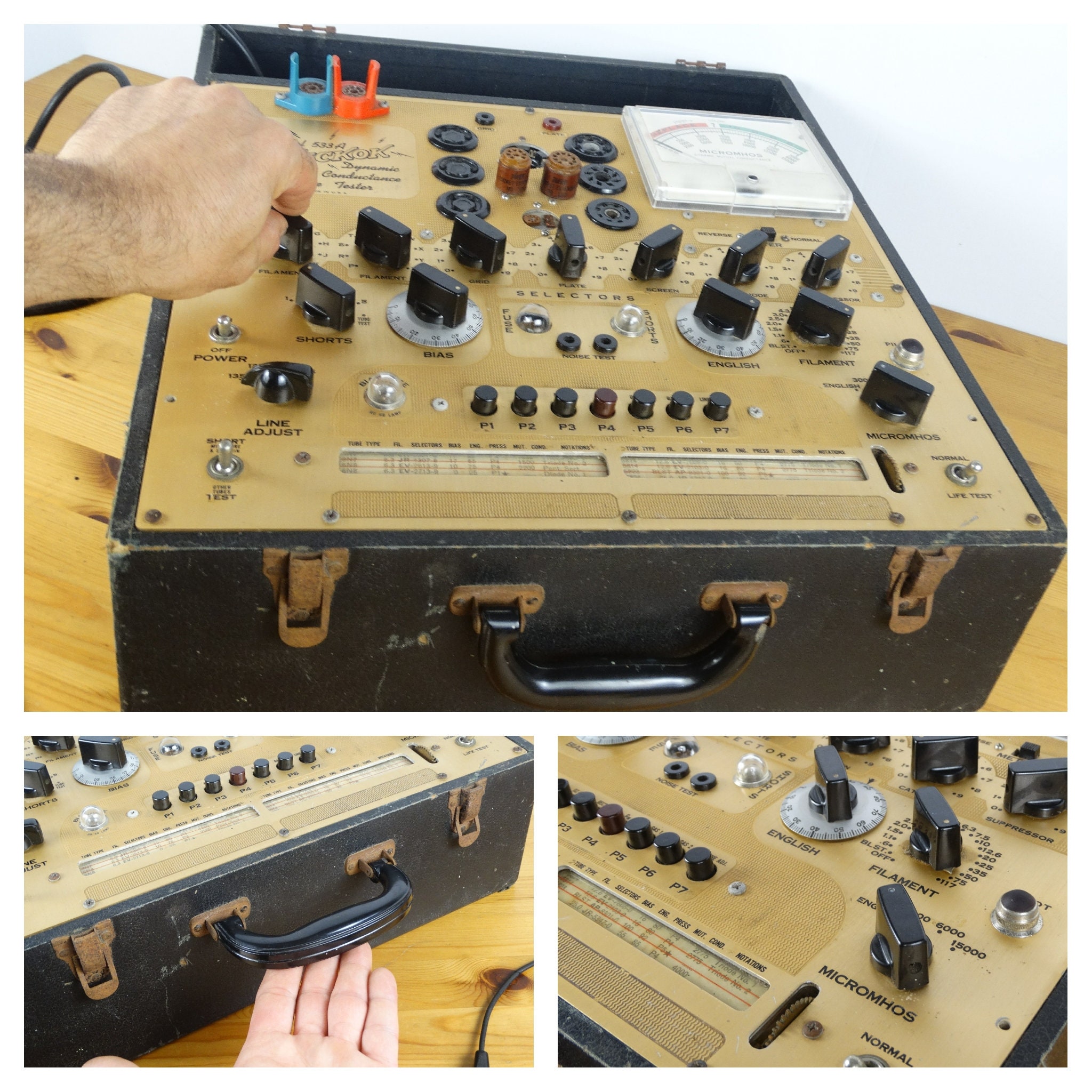 1947, Hickok 533A, Dynamic Mutual Conductance Tube Tester, Tube Checker ...