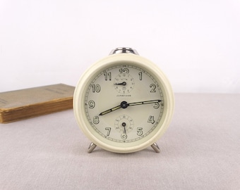 Vintage Junghans Clock, Working Alarm Clock, Junghans Timepiece, Table Clock, Night Clock, Retro Manual Clock, Wind Up Clock, Bedroom Clock