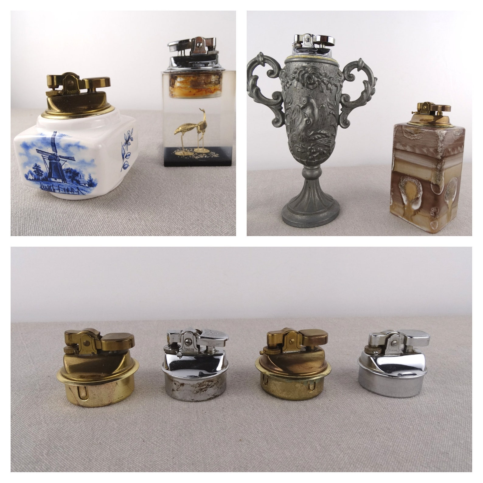 Penguin Lighters Table Lighter Parts Vintage Table Lighters Etsy