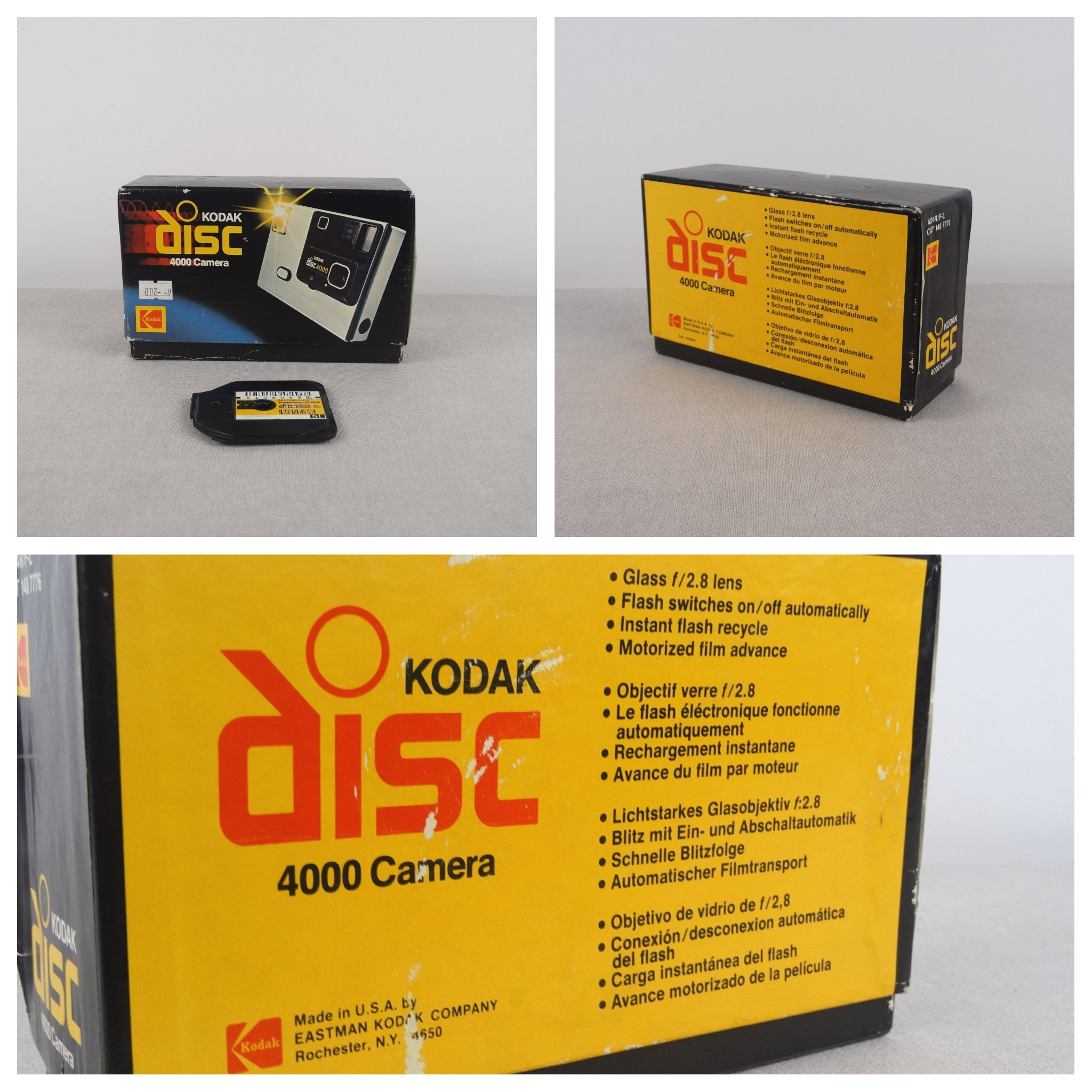 1980, Kodak Disc 4000 Camera, Vintage Kodak Camera, Pocket Camera