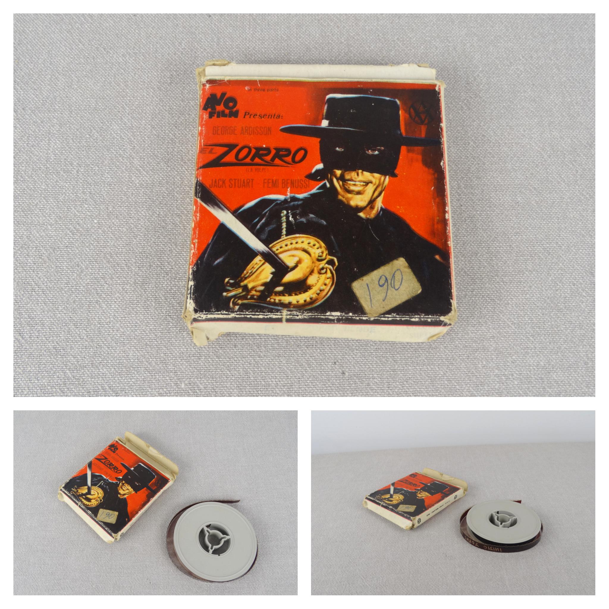 1968, Vintage Zorro Movie Film, Super 8 Film, Zorro the Fox, Super