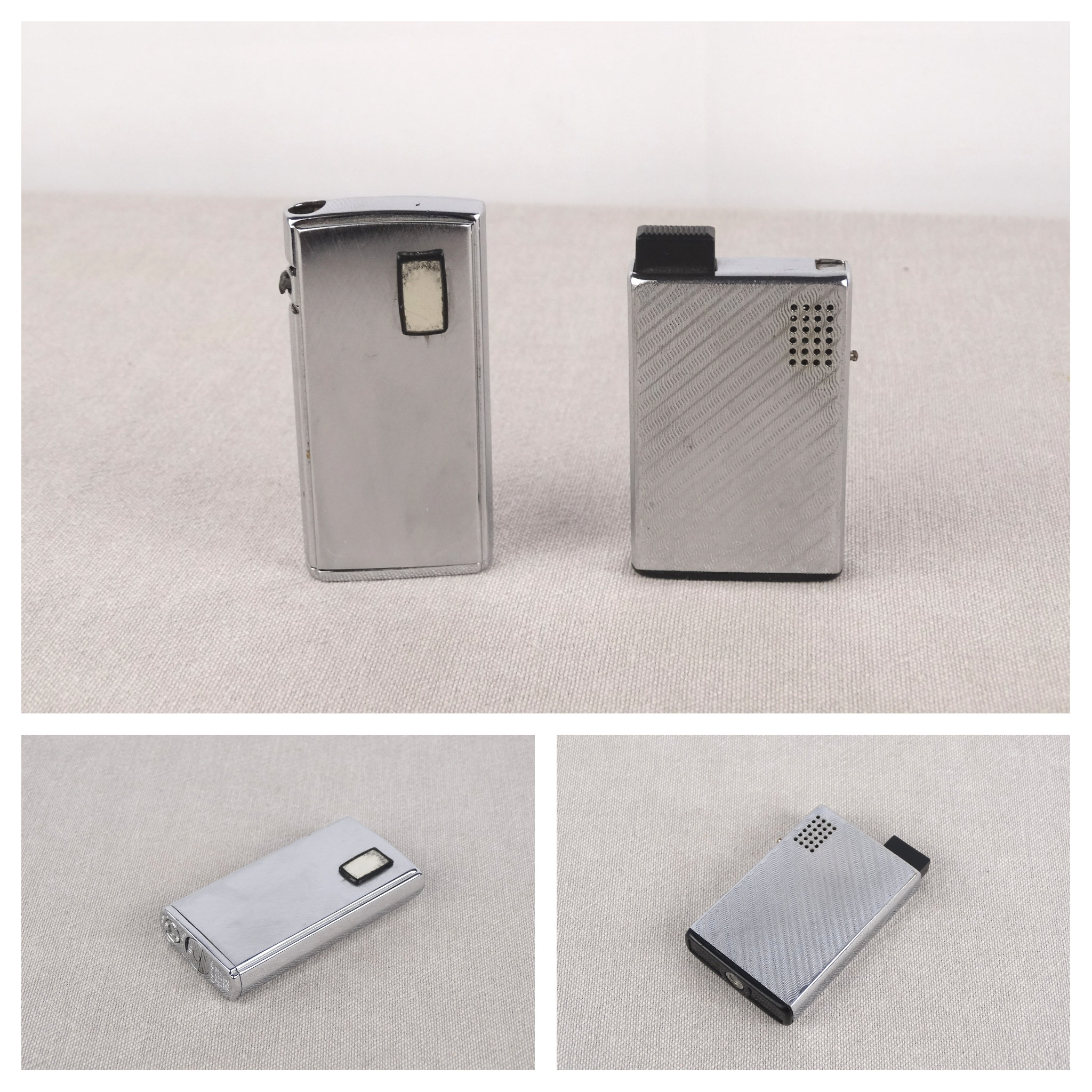 Vintage Art Deco JUMBO Ronson DE-Light Petrol Table Lighter