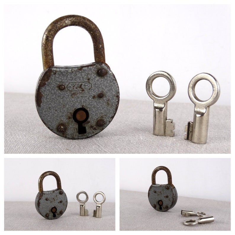 Yale Padlock Round Padlock Working Padlock Lock With Keys Etsy