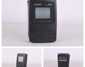Citizen ST555 Tv, Vintage Working Pocket Television, Old Monitor