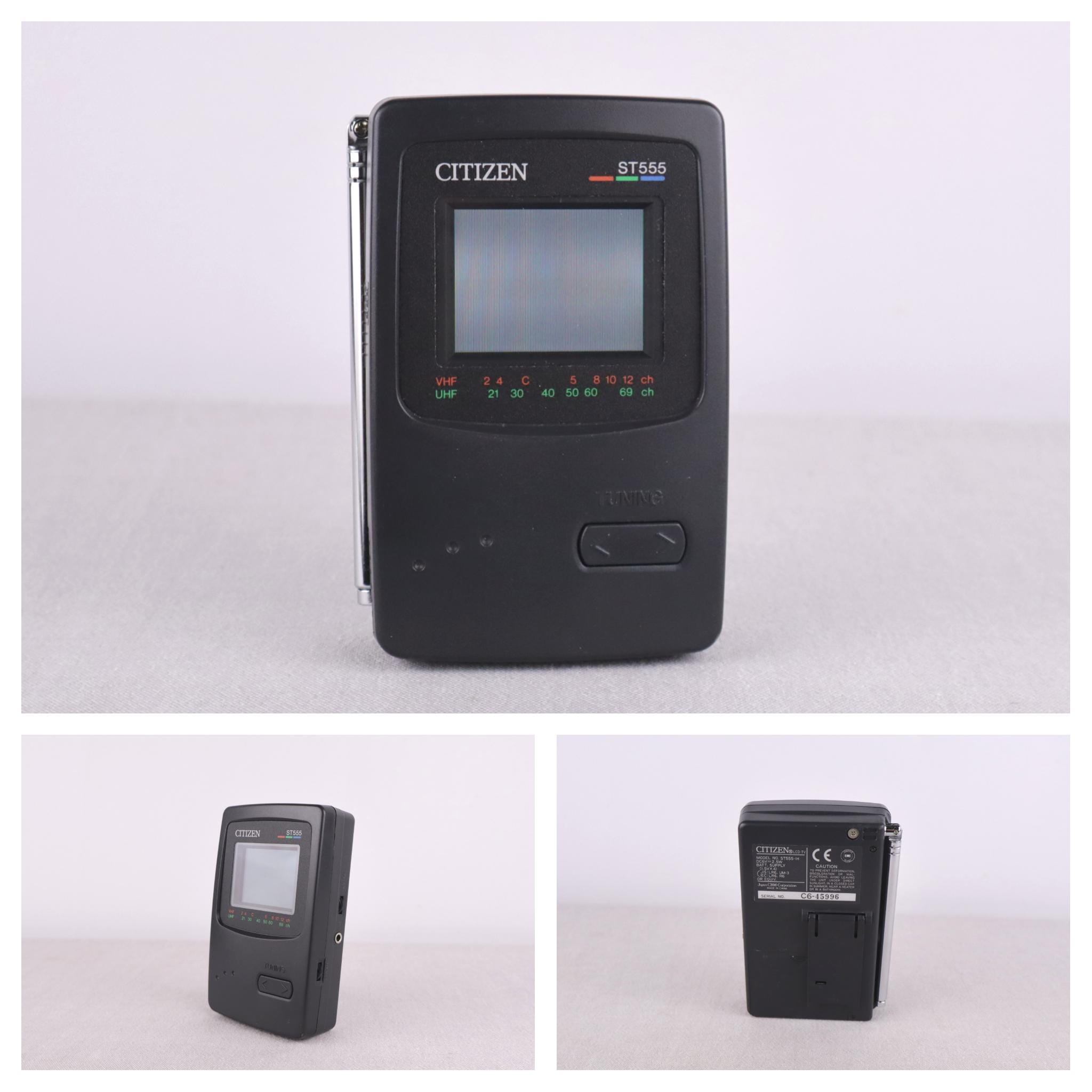 【美品】CITIZEN ポータブルテレビ ST-555 Citizen ST555 Tv, Vintage Working Pocket Television, Old Monitor