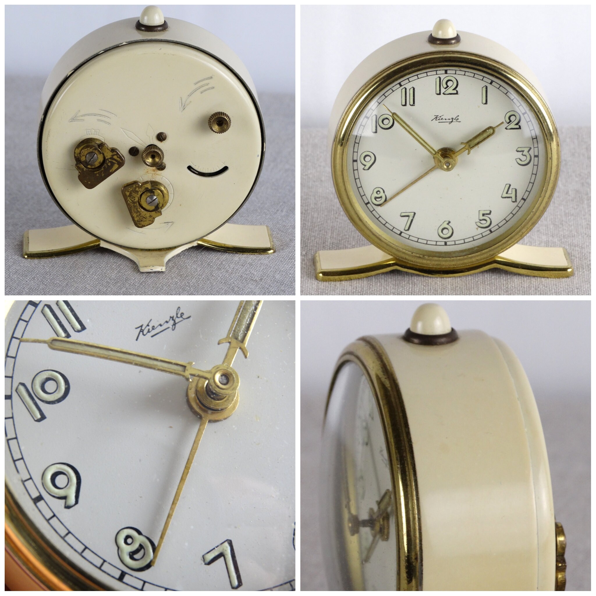 Reloj de kienzle antiguo reloj despertador reloj aleman reloj de escritorio reloj antiguo reloj metalico reloj de mesa reloj mecanico reloj de estante kienzle Etsy Espana