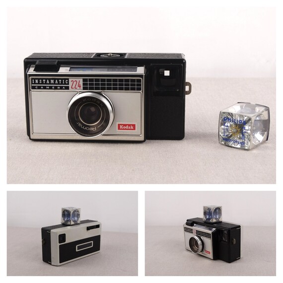Kodak Instamatic 224 - Objectif fixe Reomar - Focale 38mm - Flash cube