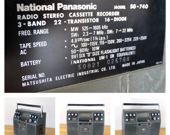National Panasonic SG 740, Panasonic SH 74, Boombox, Record Player