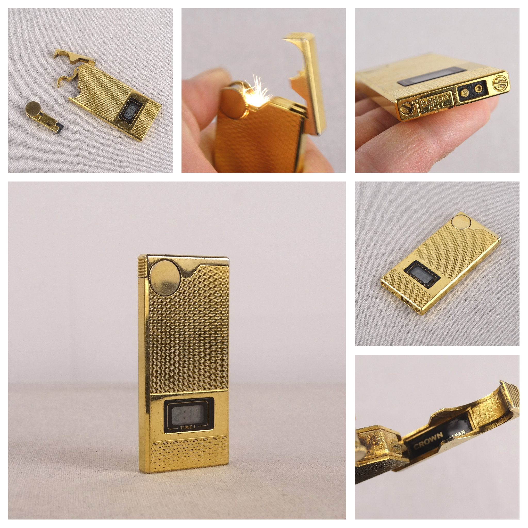 Crown Time L 80 Lighter, Watch Lighter, Vintage Crown