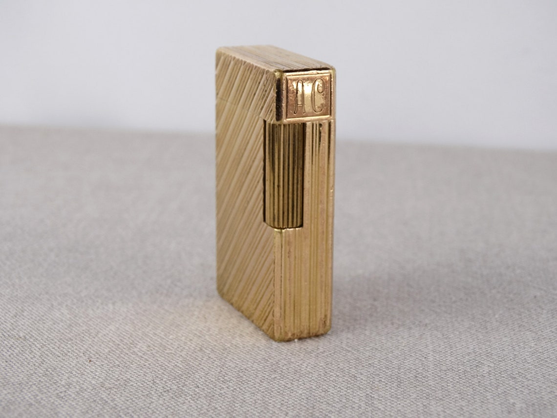 Gold St Dupont Lighter Vintage Working Dupont Lighter Gold Etsy