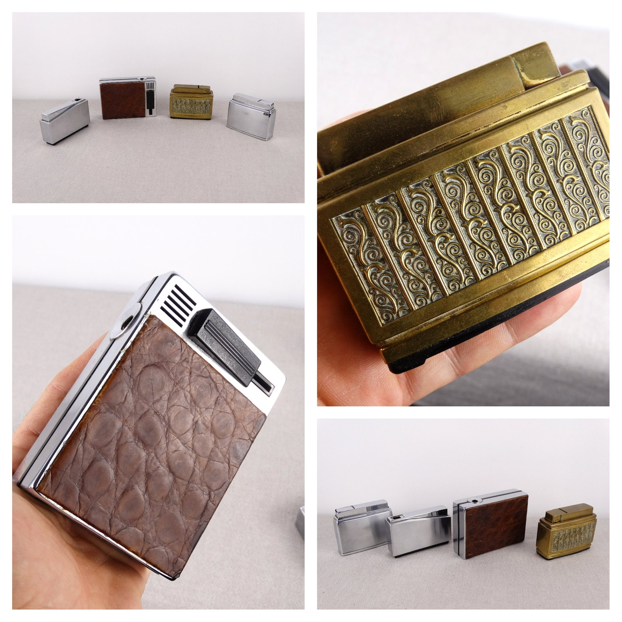 Vintage Table Lighters Parts for Lighters Brass Table Etsy UK