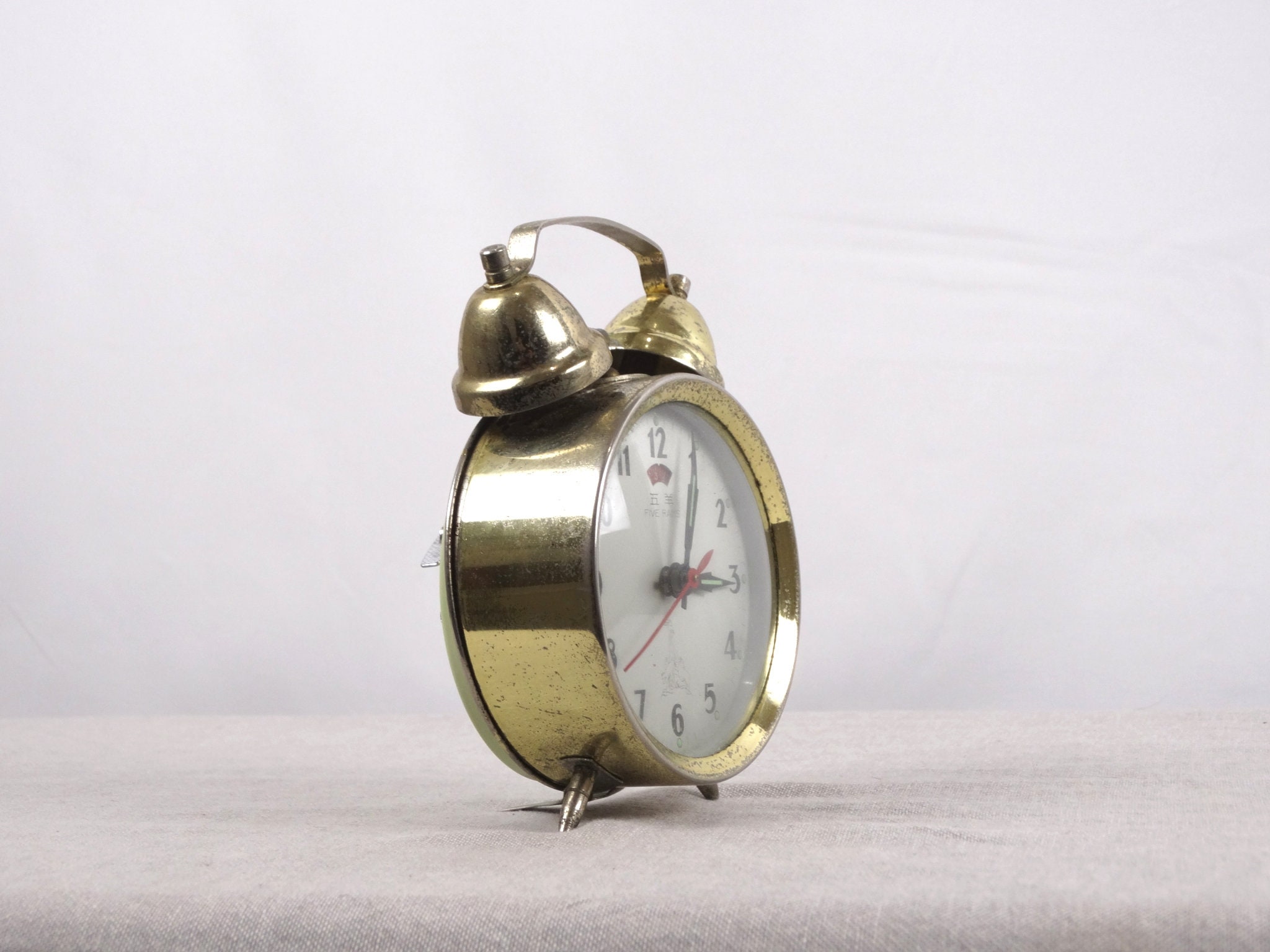 Five Rams Clock, Old Clock, Bell Clock, Wind up Clock, Retro Clock ...