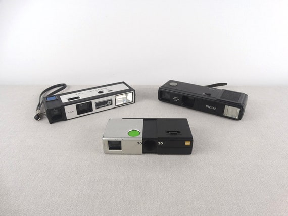 Vintage Pocket Cameras, Retro Camera Set, Old Film Camera, Photo