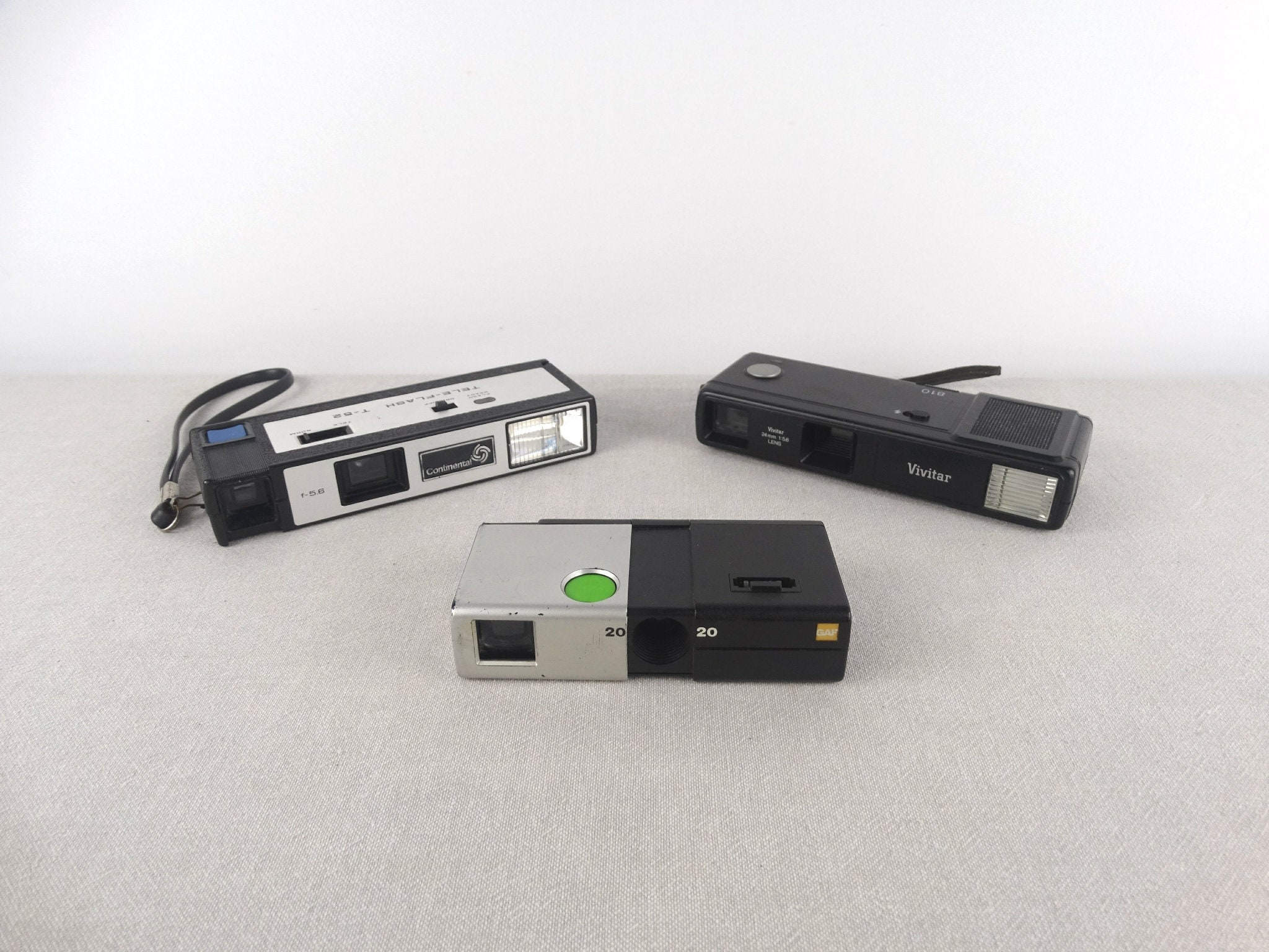 Vintage Pocket Cameras, Retro Camera Set, Old Film Camera, Photo