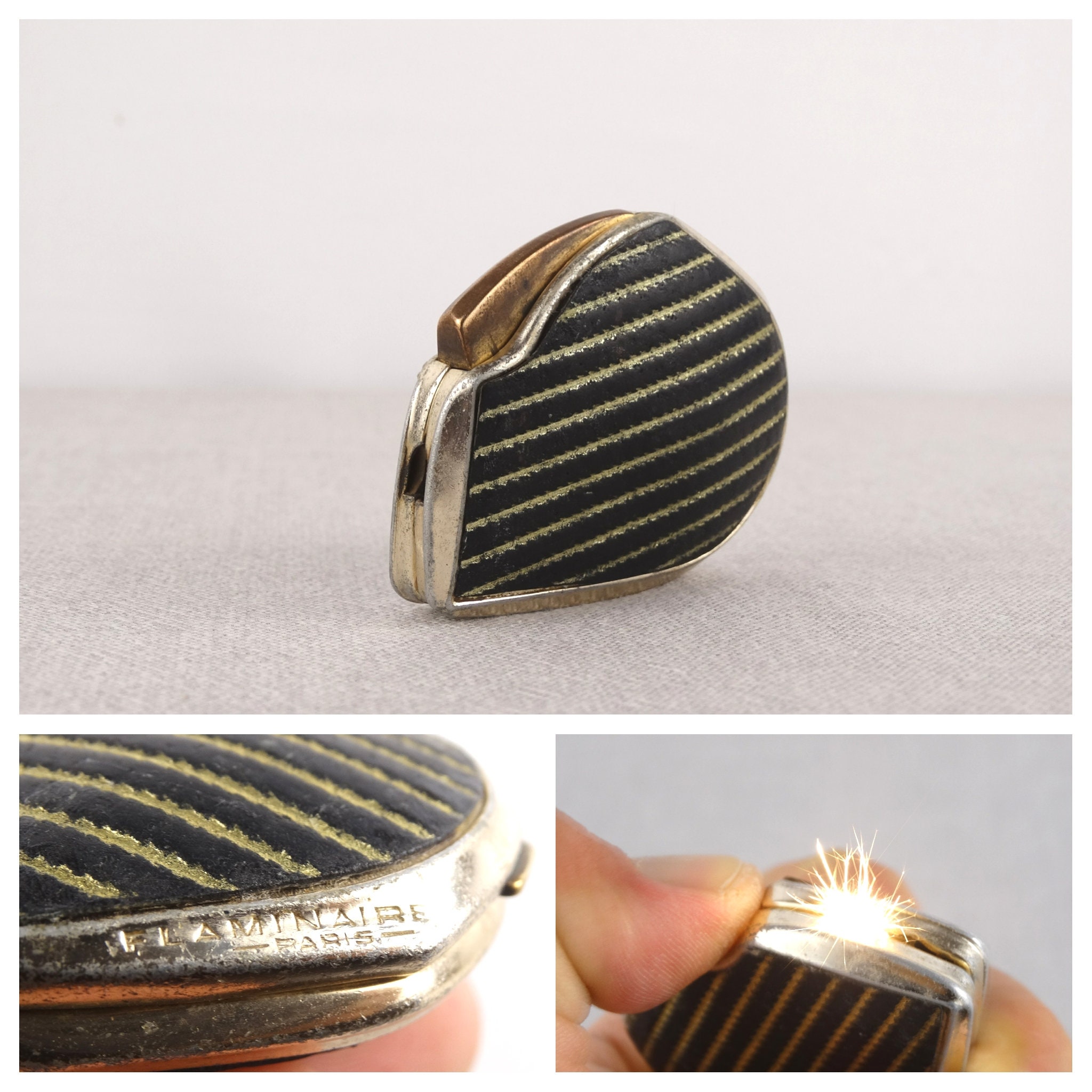 Flaminaire Galet Lighter, Vintage Lighter, Flaminaire Lighter 